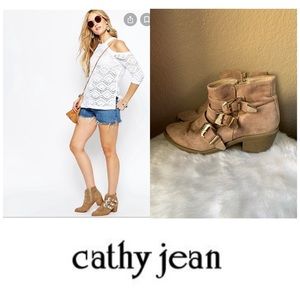 Cathy Jean gold strap booties 7